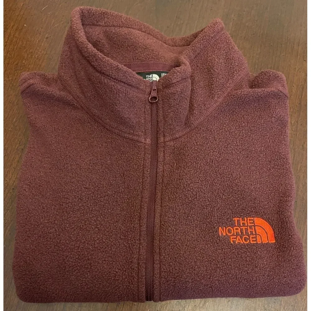 North Face Men's Fleece 1/4 Zip Jacket Size‎ Large Maroon